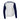 Back view of the Big League Notched V-Neck Long Sleeve Light Gray with Navy, featuring a heathered light gray body and contrasting dark blue sleeves.