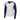 The Big League Notched V-Neck features light gray fabric with navy raglan sleeves, offering a stylish twist on a classic baseball tee.