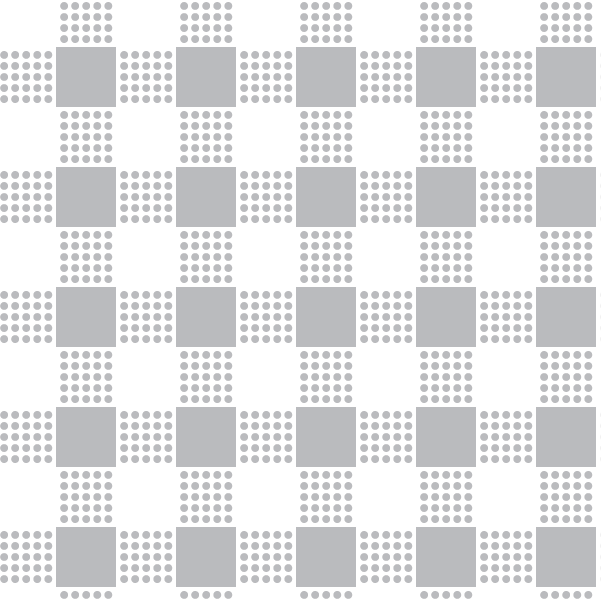 A seamless gray and white checkered pattern with small dots forming larger squares, alternating between solid gray squares and dotted square outlines on a white background.