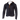 The Riverside Compact Raincoat, displayed on a mannequin, features a black, hooded design with an adjustable hood and orange zipper. This lightweight, long-sleeve jacket is sleek and ideal for outdoor activities.