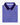 A folded Sarasota Polo in purple showcases small white palm tree patterns. Its dark blue collar with a white trim is paired with four white buttons down the front. Made from luxury performance fabric, this shirt is neatly set against a pristine white background.