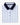 Folded Sarasota Polo: Golfer With Palm White features a navy collar, palm trees, and elephants in blue and navy on white. Made from luxury performance fabric, it includes a three-button placket, text inside the collar, and offers four-way stretch for ultimate comfort.