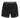Explore the Beach To Trail Short Black with Gray: black athletic shorts with a gray waistband and trim, crafted from quick-dry fabric. Perfect for adventures, they feature an elastic drawstring waistband, a small zippered back pocket, and a logo patch on the lower left corner.