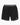 Explore the Beach To Trail Short Black with Gray: black athletic shorts with a gray waistband and trim, crafted from quick-dry fabric. Perfect for adventures, they feature an elastic drawstring waistband, a small zippered back pocket, and a logo patch on the lower left corner.