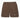 Army greenish brown athletic shorts with an elastic waistband, drawstring, and pockets. Including a side pocket and a small white JM logo embroidered near the bottom hem. These Covert Shorts are laid flat on a white background.