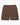 Army greenish brown athletic shorts with an elastic waistband, drawstring, and pockets. Including a side pocket and a small white JM logo embroidered near the bottom hem. These Covert Shorts are laid flat on a white background.