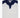The Big League Notched V-Neck features a stylish neckline with a dark blue collar and shoulder panels on light gray fabric, set against a white background.